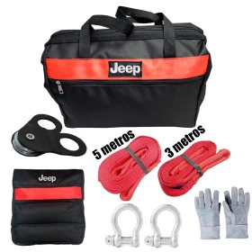 Kit Ferramentas Off Road Extreme com Bolsa, 2 Anilhas, 1 Cinta 3m, 1 Cinta 5m, Patesca, Peso de Segurança e Par de Luvas