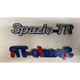 Emblema Spazio Tr Cromado/azul - Linha Antiga