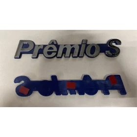 Emblema Fiat Premio S Cromado Com Fundo Azul