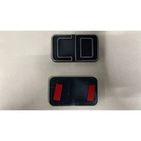 Emblema Cd Volkswagen 1990 Preto Com Cinza