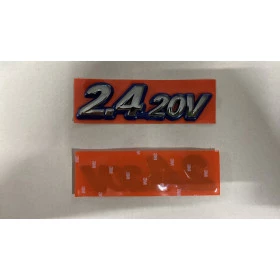 Emblema 2.4 20v Marea Cromado Com Fundo Azul