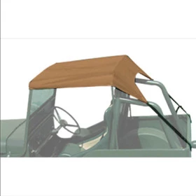 Toldo Jeep Willys CJ5 bege ira qui  Modelo Verão Lona de Capota com Alta Resistência