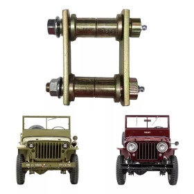 Jumelo Zincado Baixo modelo original Willys Cj3 1948 à 1954 com buchas em metal (Não acompanha Bucha Fixa)