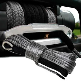 Cabo Sintético Kevlar p/ Guincho 28mts 10mm 8.000lb 8.500lb 9.000lb 12.000lb 13.500lb - Cinza