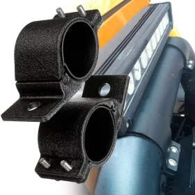 Par de suporte de faróis universal para todos veículos  Ideal para instalar em tubos como Santo Antônio e Quebra mato