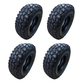 Jogo de Pneus Aro 16" 225/75 R16 MT - Mud Terrain GT Radial- Letras Brancas - Ideal para Mitsubishi TR4, Fiat Toro