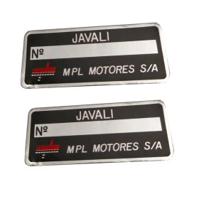 Kit 2 Adesivos Jipe Javali (Número de motor, carroceria, reduzida e 4x4)