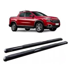 Estribo Oval na Cor Preta para Fiat Toro Ano 2016 à 2020 (o Par)