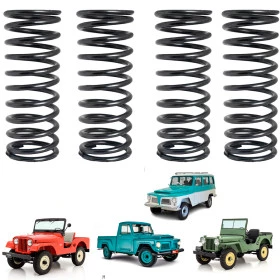 Jogo de 4 Molas Helicoidais 3 Polegadas para Adaptar em Jipe Willys - Todos os Anos 