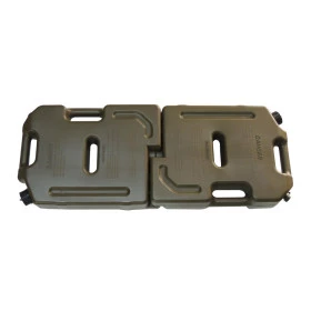 Par de galão bipartido (2 em 1) USA. Verde exército  para COMBUSTÍVEIS, ÁGUA E ALCOOL  TOTAL 20 LITROS   composto por do