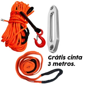 Kit Corda Sintética 12mm de 28 Metros com Proteção UV + Guia de Alumínio e (Grátis Cinta)