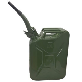 Galão 20 Litros Modelo Militar Verde Galvanizado com Bico para galão Tipo Funil