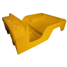 Caixote / Carroceria em fibra na Cor Amarela do Willys CJ5