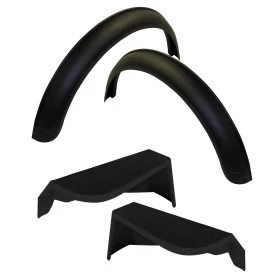 Combo Para-Lama dianteiro 7cm mais largo ( Lado Direito e Esquerdo ) em fibra para Jeep Willys CJ3 com jogo de alargador