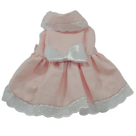 Roupa / Vestido para Pet (cachorra) feito em piquet cor rosa