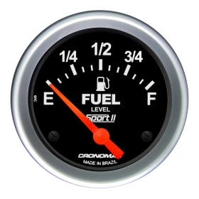 Indicador de Nível de Combustível Elétrico 60mm Cronomac - Linha Sport II