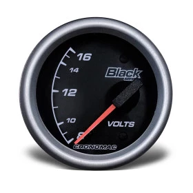 Voltímetro 60mm Elétrico 12V Black Series - Cronomac
