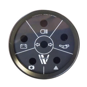 Sinaleira Elétrica Cronomac 52mm 4x4 - Linha Especial Jeep Willys - Preto com Grafia Branca