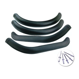 Combo Jogo de Alargador de Para-lamas em fibra Resistente Jeep Willys ano 55 ao 60 Traseira Redonda com jogo de Rebites