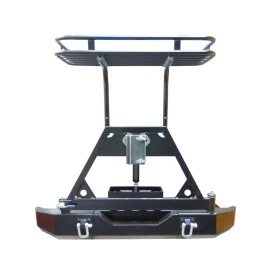 Para-choque com Kit de Acessórios para Jeep Wrangler 2007 à 2015- Suporte de Estepe e Galão / Bagageiro / Suporte de Hi-