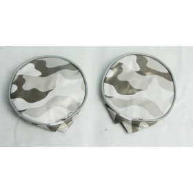 Capa de farol de Milha Camuflado / Cinza c/ 17cm de diâmetro (O par)