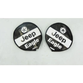 Capa de farol de Milha JEEP COR PRETA c/ 13 cm de diâmetro (O par)