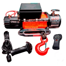 Guincho  12.000 Libras com Corda Sintética Laranja  + Controle Remoto Sem Fio e com Fio.