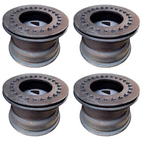 Jogo com 4 Rodas Mangels 15x8 6 Furos de 139.7 Off Set Negativo -25