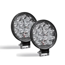 Par de Faróis de LED 14 Leds 8cm 42 whats 12v/24v/36v