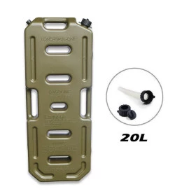 Galão Combustível 20 Litros Jeep UTV Quadriciclo Moto Offroad p/ Água e Diesel - Verde Militar 