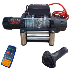 Guincho Elétrico 16.000 Libras Cabo de Aço 2 Controles Remoto Sem fio e Com fio Modelo Winch 2024