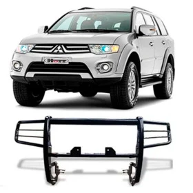Para-choque De Impulsão Pajero Sport C Base De Guincho Preto