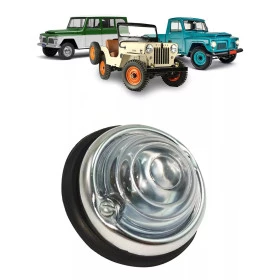 Lanterna Dianteira Jeep Willys de 51 a 52 e 62 a 83 - Modelo Menor - 12v com capa de plástico - Unitário