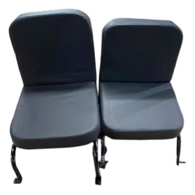 Par de Bancos Dianteiro Modelo Original em Courvin Preto para Jipe Willys/Rural/F75