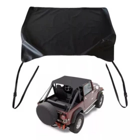 Toldo Tipo Biquini Preto p/ Jeep Willys CJ5 1955 a 1983 (1.5x1.20)