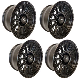 Jogo com 4 Rodas 17x9 Fluel Black com Off Set Negativo 6 Furos de 139.7