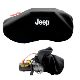 Capa para Guincho com Logo JEEP em Neoprene Ideal para Guinchos 8500lb 9000lb  12000lb 13500lb
