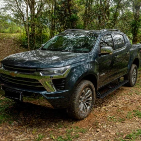 Estribo Elétrico Para Chevrolet S10 CD 2012 à 2025 em Alumínio cor Preto
