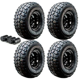 Combo com 4 Pneus 33x12,5r15 Gt Radial Mt lateral Reforçada- Grátis 4 Tampas de Válvula de Pneu