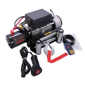 Guincho Elétrico Winch 12.000lbs 5.400 KG com 2 Controles Cabo de Aço -