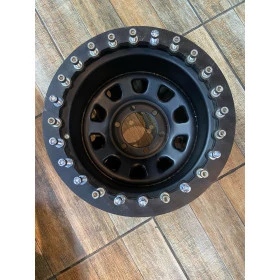 Roda modelo Daytona BLACK Estilo Mangels 15x10 6 Furos, com Beadlock
