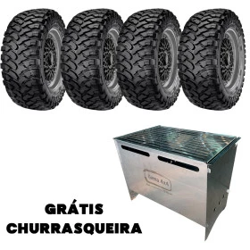 Jogo com 4 Pneus 315/75 R16 MT 3200 com Letras Brancas + Grátis uma Churrasqueira Top