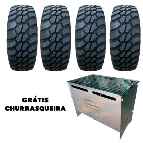 Jogo com 4 Pneus 245/75r16 Mud Terrain - Linha Premium GT Radial + Churrasqueira Grátis