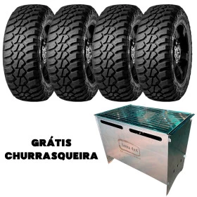 Jogo com 4 Pneus 35x12,5 R17 MT 70% Off Road  30% On Road (Hunts) + Churrasqueira Grátis