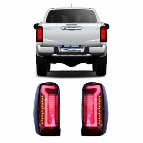Par de Lanternas Traseira LED Fumê Mitsubishi Triton 2021, 22, 23, 24 e 25