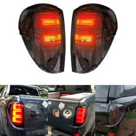 Par de Lanternas Traseiras para Mitsubishi Triton 2008 até 2015 - LED e Fumê