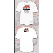 Camiseta Red Bull manga curta na cor Branca Tamanho GG modelo Oficial do motocross e do off-road