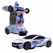 Carrinho BMW branca Vira Robô Transformers - Robot