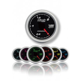 Pressão do Turbo 2Kgf/cm² - ø=60mm - Cronomac Linha Black Series com Led de Iluminação Personalizável 