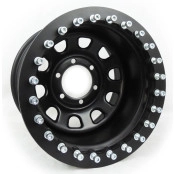 Roda c/ Bead Lock modelo DAYTONA BLACK Estilo Mangels 15x8 6 furos de 139,7 TOYOTA Hilux e Bandeirante até 1999, Engesa